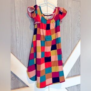 BAG268. NWT DOT DOT SMILE Modern Art Cap Sleeve Dress 3/4